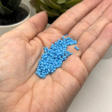 10 or 50 grams Light Blue 12/0 Baking Paint Glass Seed Beads