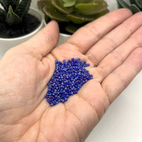 10 or 50 grams Blue Pearl Frosted 12/0 Glass Seed Beads, Grade A