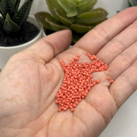 10 or 50 grams Salmon Pink 12/0 Baking Paint Glass Seed Beads