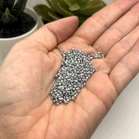 10 or 50 grams Silver 12/0 Baking Paint Glass Seed Beads