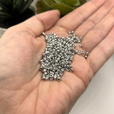 10 or 50 grams Silver 12/0 Electroplate Glass Seed Beads