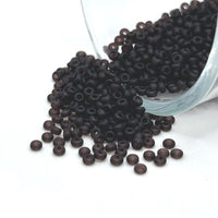 10 or 50 grams Dark Purple Frosted 12/0 Glass Seed Beads, Grade A