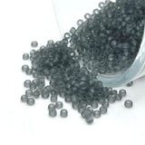 10 or 50 grams Gray Frosted 12/0 Glass Seed Beads, Grade A