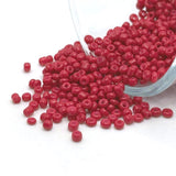 10 or 50 grams Dark Pink 12/0 Baking Paint Glass Seed Beads