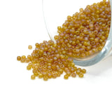 10 or 50 grams Orange Pearl Frosted 12/0 Glass Seed Beads, Grade A