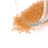 10 or 50 grams Salmon Pink Frosted 12/0 Glass Seed Beads, Grade A