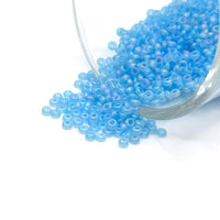 10 or 50 grams Blue Pearl Frosted 12/0 Glass Seed Beads, Grade A