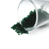 10 or 50 grams Dark Green Frosted 12/0 Glass Seed Beads, Grade A