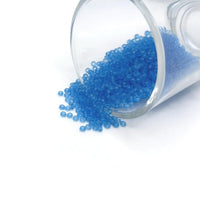 10 or 50 grams Blue Frosted 12/0 Glass Seed Beads, Grade A