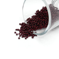 10 or 50 grams Dark Red 12/0 Baking Paint Glass Seed Beads