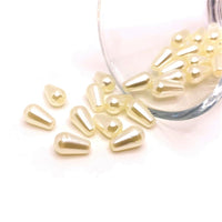 20, 50 or 100 Pieces: Faux Pearl Teardrop Beads