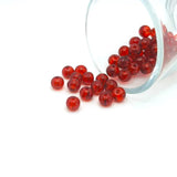 1 strand (aprx 133 beads) 6 mm Red Glass Crackle Beads