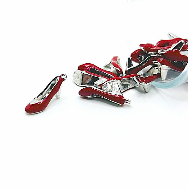 4, 20 or 50 Pieces: Red Ruby Heels Charms