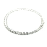 12 or 72 Pieces: 18" Silver Plated Textured Pre-Made Necklace Chains