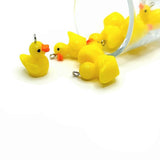 4 or 12 Pieces: Yellow Rubber Duck Charms