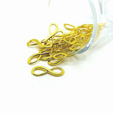 4, 20 or 50 Pieces: Gold Infinity Connector Charms