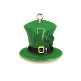 1, 4, or 20 Pieces: St. Patrick's Day Green Leprechaun Hat Pendant