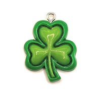 1, 4, or 20 Pieces: St. Patrick's Day Green Resin Four-Leaf Clover