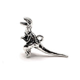 1, 4, 20 or 50 Pieces: Silver Velociraptor 3D Dinosaur Charms