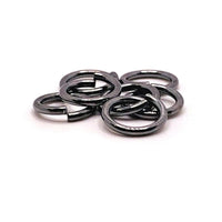 100, 500 or 1,000 Pieces: 9 mm Gray Gunmetal Open Jump Rings, 17g