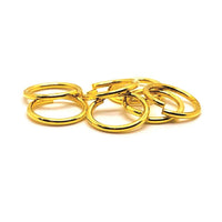 100, 500 or 1,000 Pieces: 12 mm Gold Plated Open Jump Rings, 17g