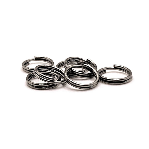 100 , 500 or 1,000 Pieces: 8 mm Gunmetal Plated Split Double Jump Rings
