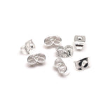 100, 500 or 1,000 Pieces: Silver Plated Metal Butterfly Earring Back Stoppers