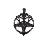 1, 4 or 20 Pieces: Black Satanic Baphomet Pentagram Charms