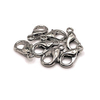 100 or 500 Pieces: 6 x 10 mm Antique Silver Plated Lobster Claw Clasps