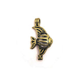 4 or 20 Pieces: Bronze Angel Fish Bead Diffuser Lockets