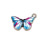 4, 20 or 50 Pieces: Purple, Blue and White Butterfly Charms