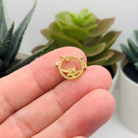 4, 20 or 50 Pieces: Gold Plated, Cubic Zirconia Celestial Connector Charms