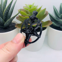 1, 4 or 20 Pieces: Black Baphomet Pentagram Satan Pendants