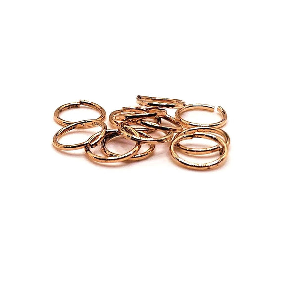 100, 500 or 1,000 Pieces: 7 mm Rose Gold Jump Rings, 21g