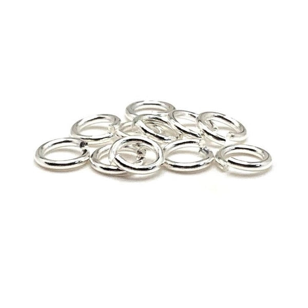  1000 Pcs 6mm Open Jump Rings Silver Plated Jump Rings