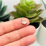 1, 4, 20 or 50 Pieces: Tiny Pink Flamingo Charms