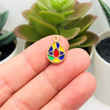 1, 4, 20 or 50 Pieces: Stained Glass Teardrop Charms