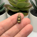 4, 20 or 50 Pieces: Bronze Lantern 3D Charms