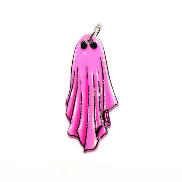 1, 4 or 20 Pieces: Pink Knife with Skull Face Halloween Charms