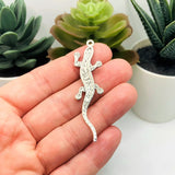 1, 4, 20 or 50 Pieces: Large and detailed Lizard Pendant Charms