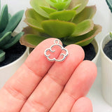 4, 20 or 50 Pieces: Silver Plated Cloud Charms - Double Sided