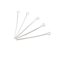 100 or 500 Pieces: 35 mm Silver Plated Eye Pins, 21 gauge