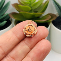 4, 20 or 50 Pieces: Rose Gold Rose Bud Charms