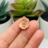 4, 20 or 50 Pieces: Rose Gold Rose Bud Charms