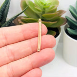 4, 20 or 50 Pieces: Rose Gold 33x3mm Simple Minimalist Bar Connectors