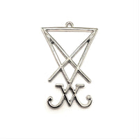 1, 4 or 20 Pieces: Silver Lucifer Sigil Satan Pendants