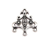 4, 20 or 50 Pieces: Silver Filigree Chandelier Connector Charms