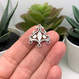 4, 20 or 50 Pieces: Silver Filigree Chandelier Connector Charms