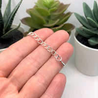 1, 4, 20 or 50 Pieces: Silver Plated Necklace Extenders, 6cm