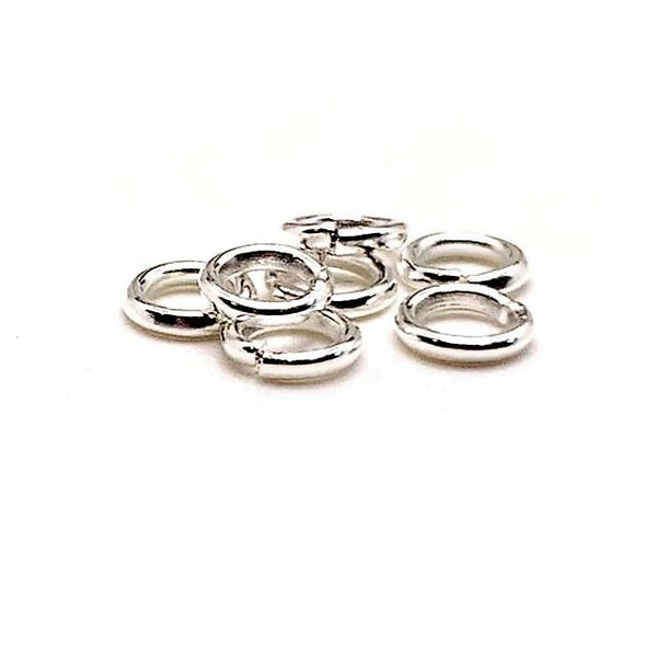 100, 500 or 1,000 Pieces: 5 mm Silver Plated Open Jump Rings, 18g